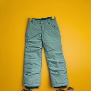 NWT Patagonia Kids Powder Town Snow Ski Pants Skiff Blue S 7-8